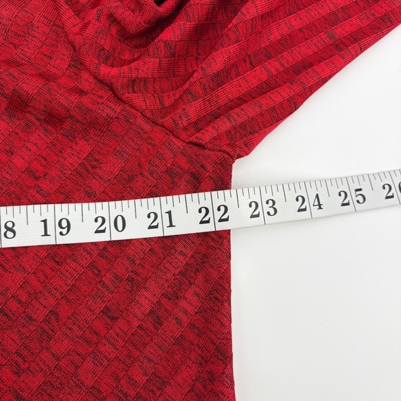 APT 9 Red Chevron Print Long Sleeve V‎ Neck Top Women's Plus Size XXL - Picture 5 of 6